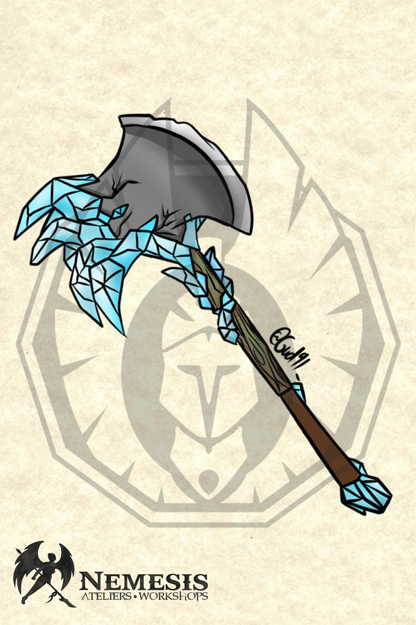 Heart of Frost Axe - 44" (Flash Custom Artefact)